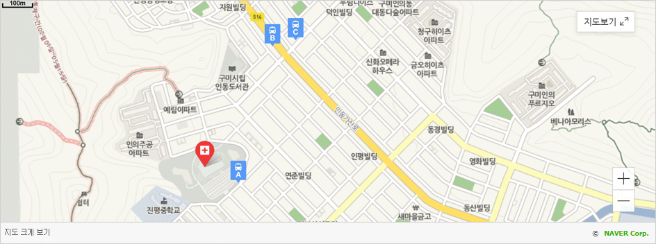 구미강동병원 찾아오시는 길 지도