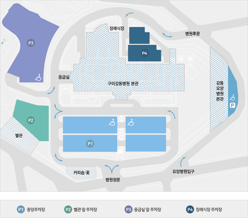 구미강동병원 찾아오시는 길 지도